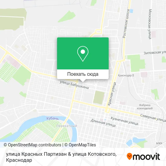 Карта улица Красных Партизан & улица Котовского
