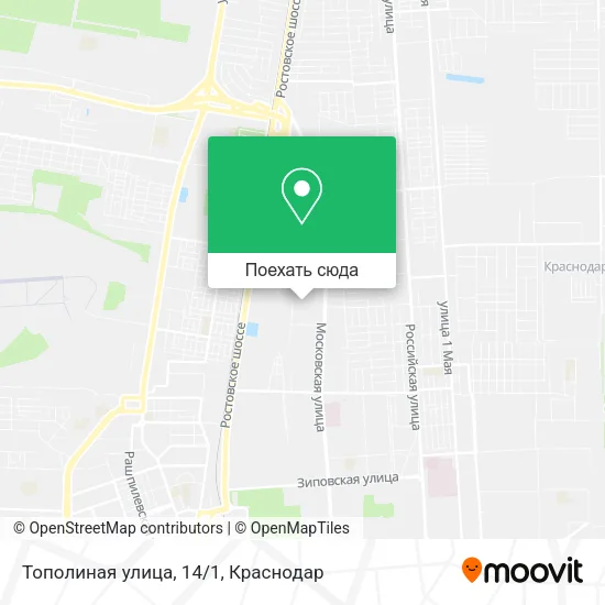 Карта Тополиная улица, 14/1