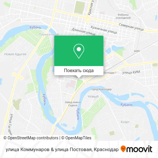 Карта улица Коммунаров & улица Постовая