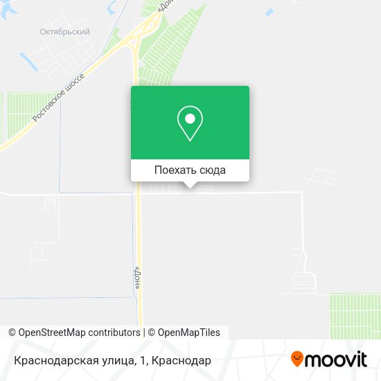 Карта Краснодарская улица, 1