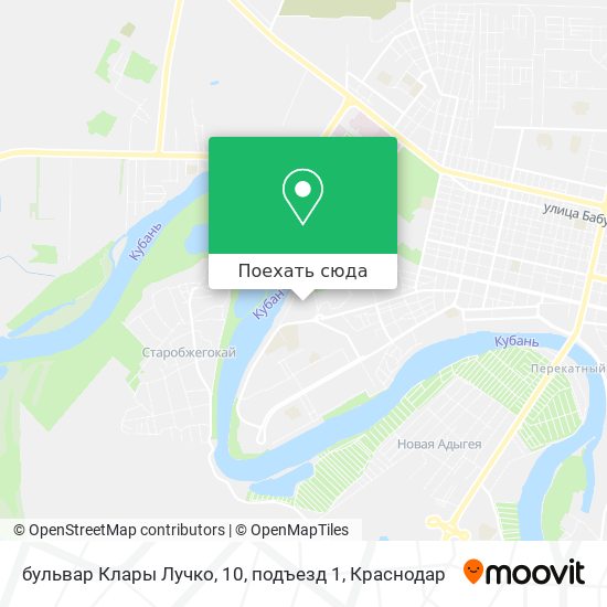Карта бульвар Клары Лучко, 10, подъезд 1