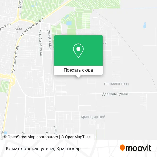 Карта Командорская улица