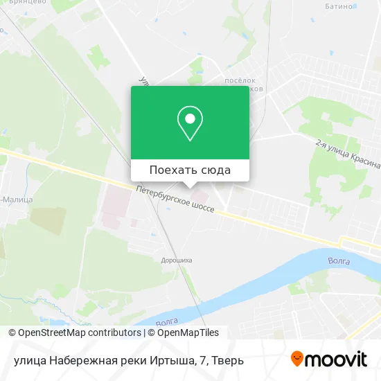Карта улица Набережная реки Иртыша, 7