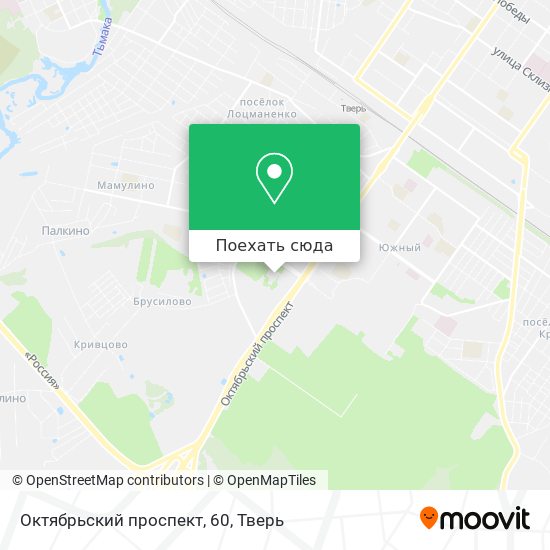 Карта Октябрьский проспект, 60