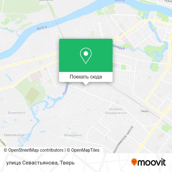 Карта улица Севастьянова