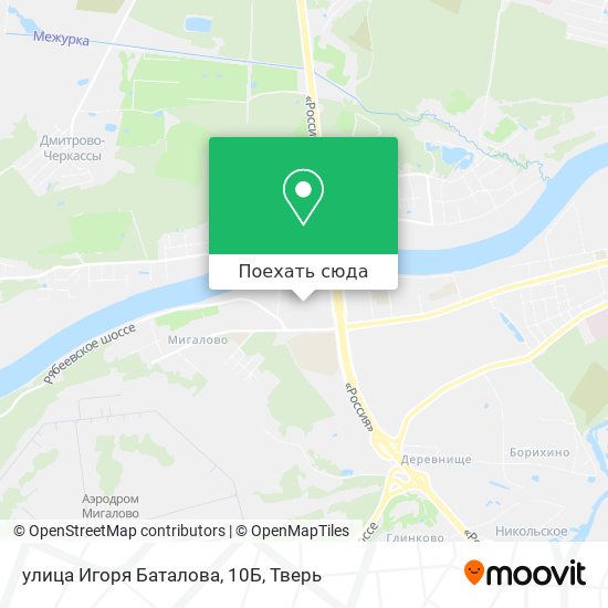 Карта улица Игоря Баталова, 10Б