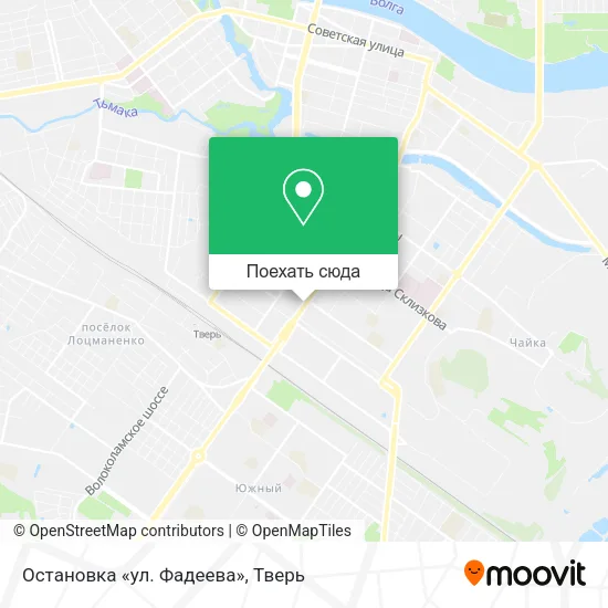Карта Остановка «ул. Фадеева»
