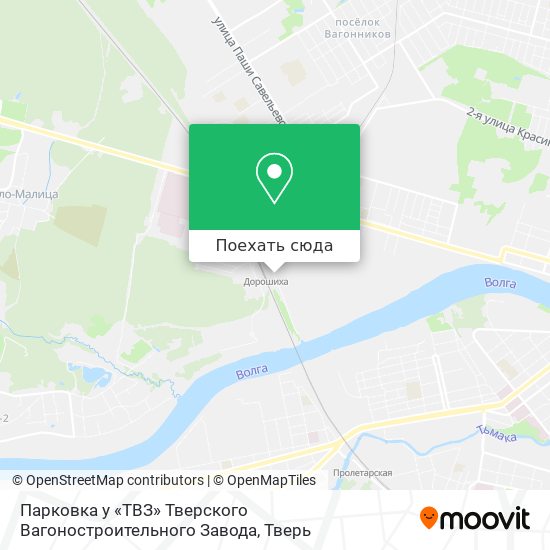 Карта Парковка у «ТВЗ» Тверского Вагоностроительного Завода