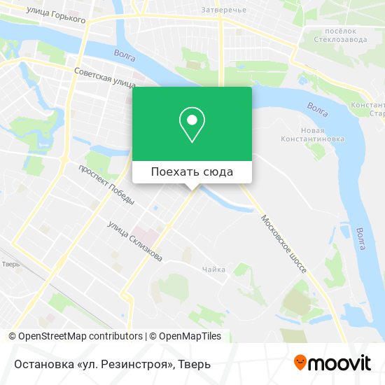 Карта Остановка «ул. Резинстроя»
