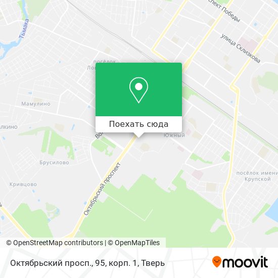 Карта Октябрьский просп., 95, корп. 1
