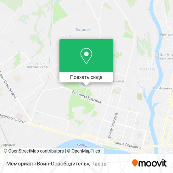Карта Мемориал «Воин-Освободитель»