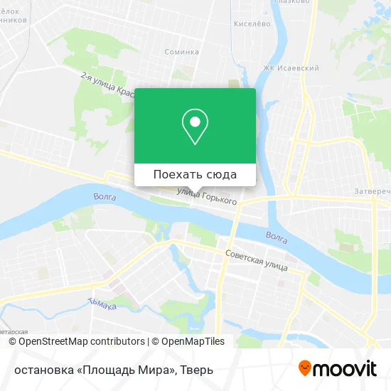 Карта остановка «Площадь Мира»