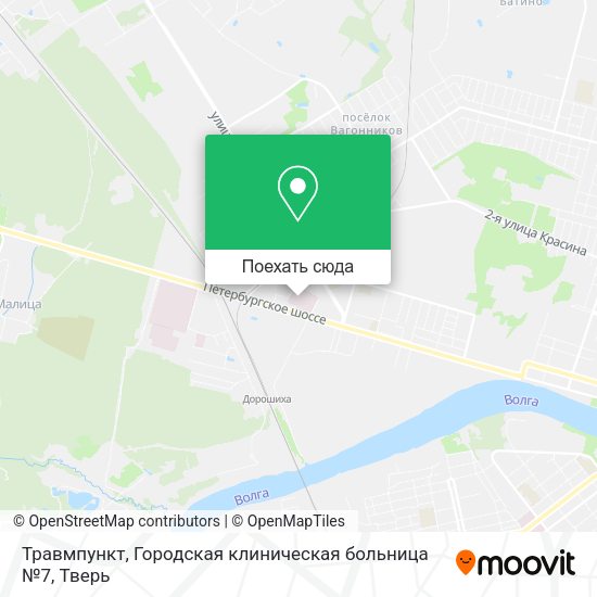 Карта Травмпункт, Городская клиническая больница №7