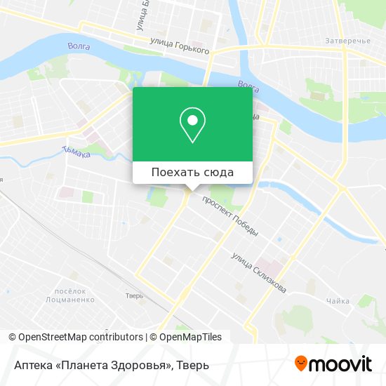 Карта Аптека «Планета Здоровья»
