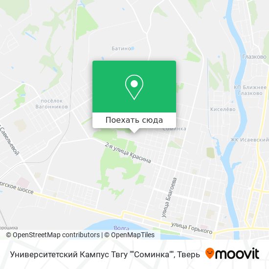 Карта Университетский Кампус Твгу ""Соминка""