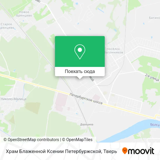 Карта Храм Блаженной Ксении Петербуржской