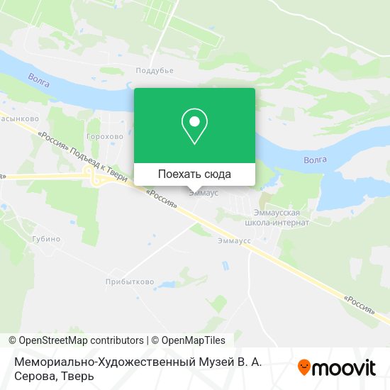 Карта Мемориально-Художественный Музей В. А. Серова