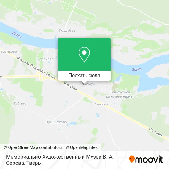 Карта Мемориально-Художественный Музей В. А. Серова