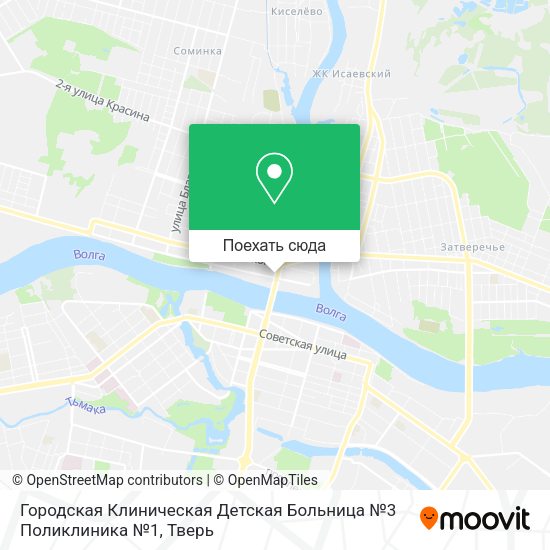 Карта Городская Клиническая Детская Больница №3 Поликлиника №1