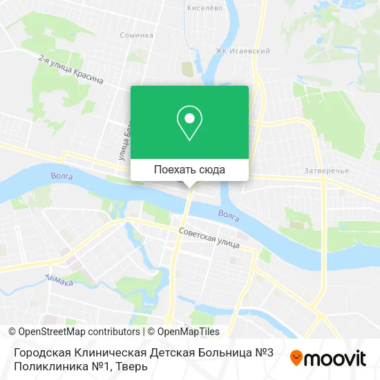 Карта Городская Клиническая Детская Больница №3 Поликлиника №1