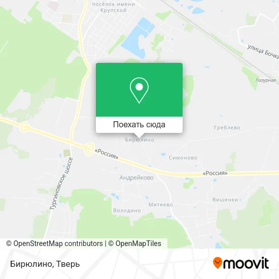 Карта Бирюлино