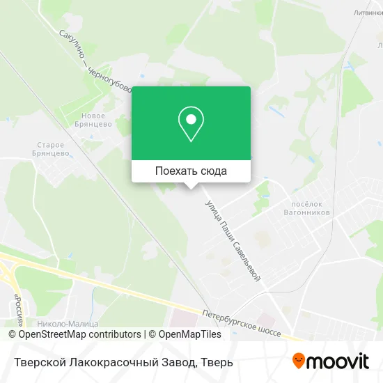 Карта Тверской Лакокрасочный Завод