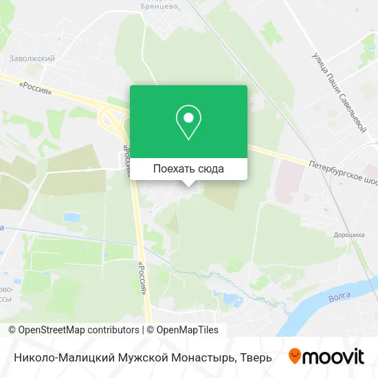 Карта Николо-Малицкий Мужской Монастырь
