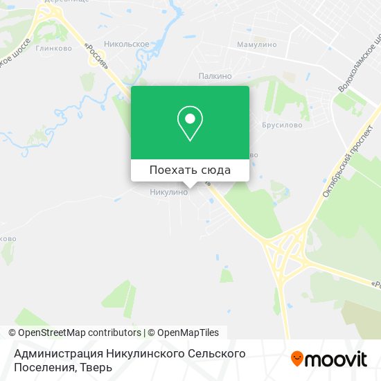 Карта Администрация Никулинского Сельского Поселения