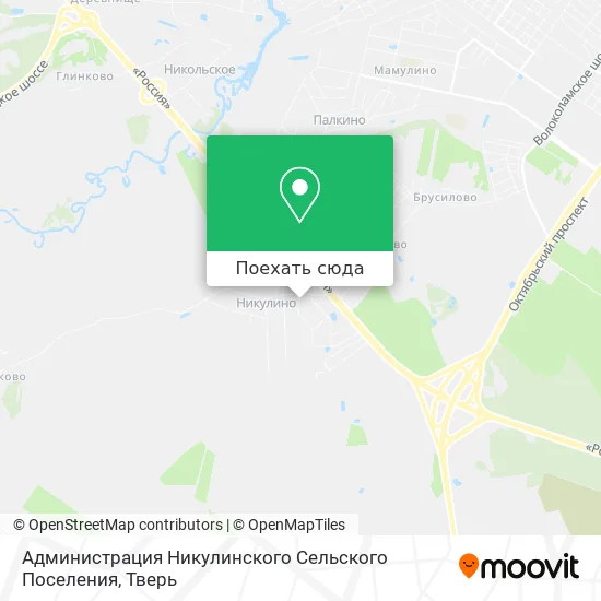 Карта Администрация Никулинского Сельского Поселения