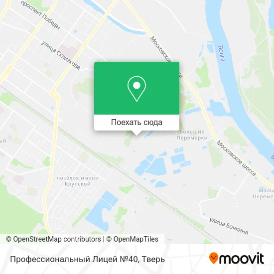 Карта Профессиональный Лицей №40