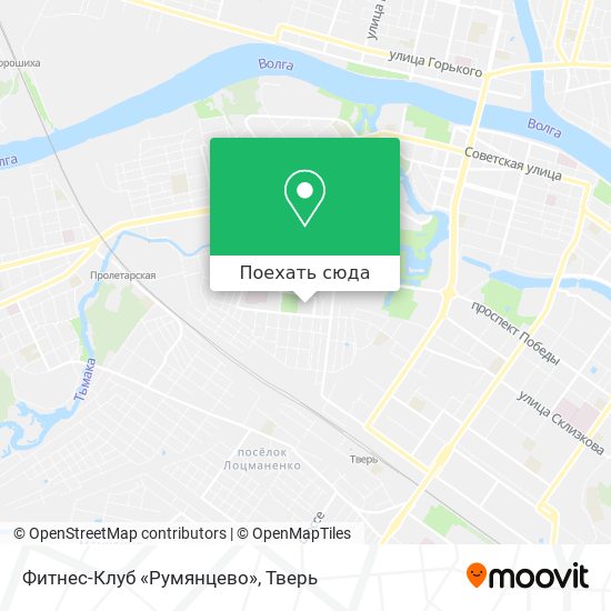 Карта Фитнес-Клуб «Румянцево»