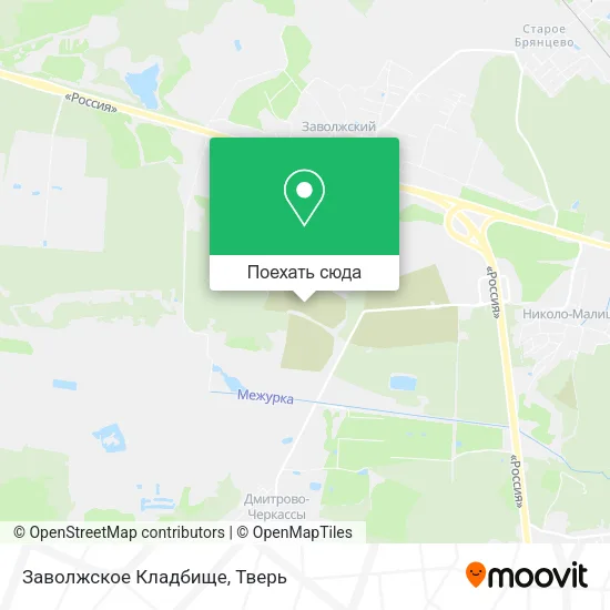 Карта Заволжское Кладбище