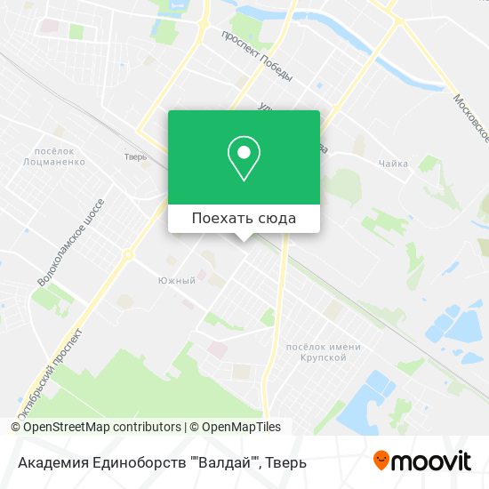Карта Академия Единоборств ""Валдай""