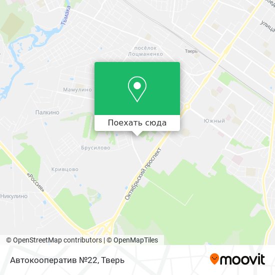 Карта Автокооператив №22