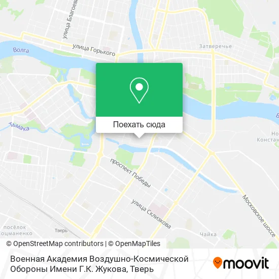 Карта Военная Академия Воздушно-Космической Обороны Имени Г.К. Жукова