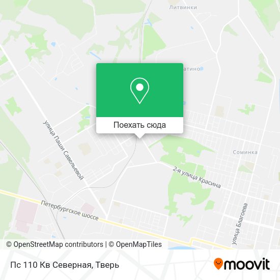 Карта Пс 110 Кв Северная
