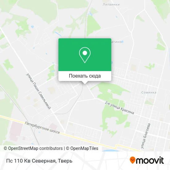 Карта Пс 110 Кв Северная