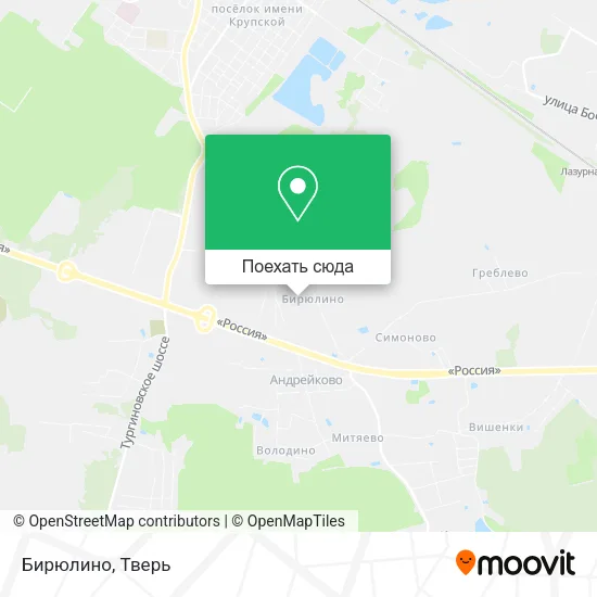 Карта Бирюлино