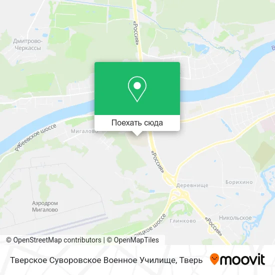 Карта Тверское Суворовское Военное Училище