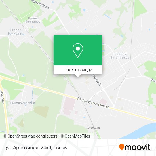 Карта ул. Артюхиной, 24к3