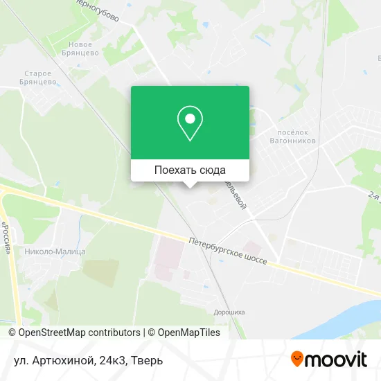 Карта ул. Артюхиной, 24к3