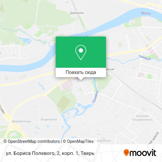 Карта ул. Бориса Полевого, 2, корп. 1
