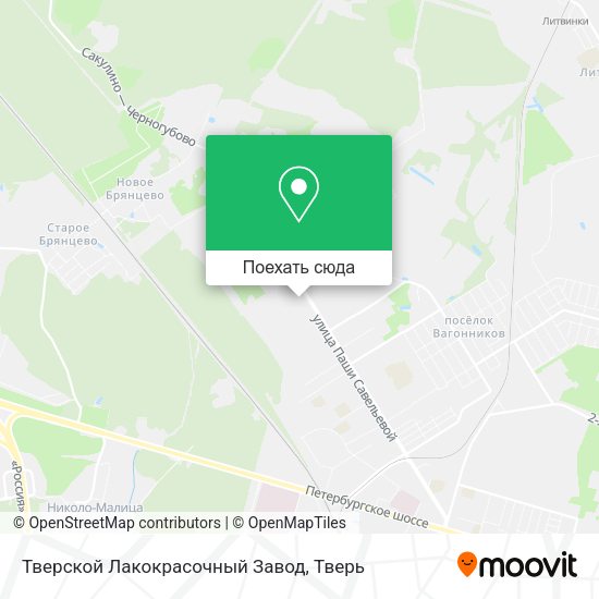 Карта Тверской Лакокрасочный Завод