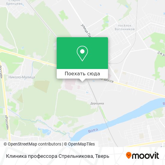 Карта Клиника профессора Стрельникова