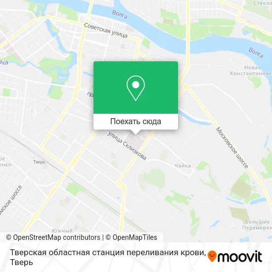 Карта Тверская областная станция переливания крови