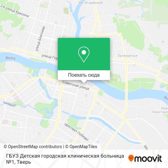 Карта ГБУЗ Детская городская клиническая больница №1