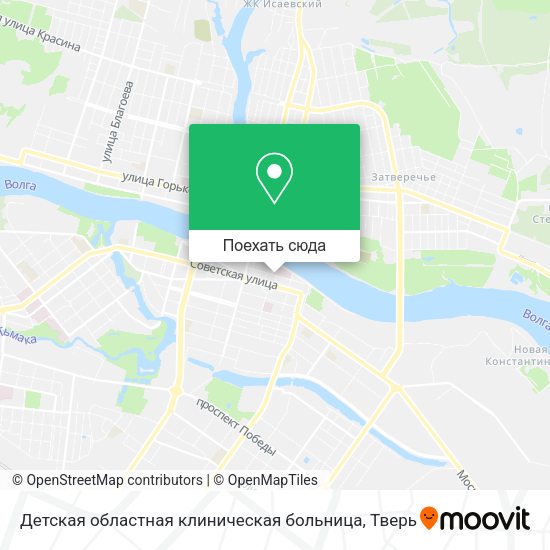 Карта Детская областная клиническая больница