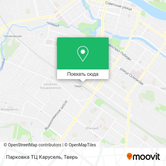 Карта Парковка ТЦ Карусель
