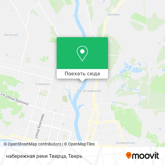 Карта набережная реки Тверца