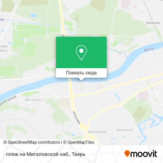 Карта пляж на Мигаловской наб.
